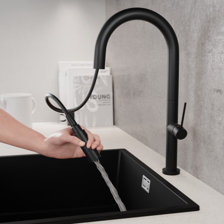 Küchenarmatur mit ausziehbarem Auslauf - Diamond 902