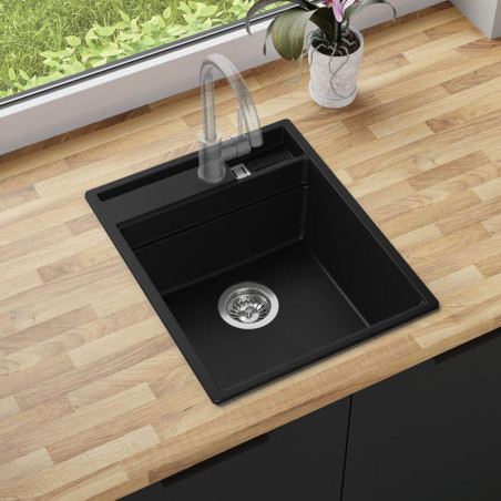 Multifunktional Einbecken Granitspüle ohne Abtropffläche Rubin 45 Clean Zone Two Levels - mit Platz für Zubehör