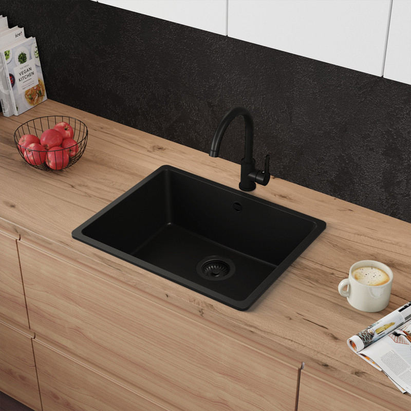 Garnet 60 Simple Thin - Egymedencés gránit konyhai mosogató csepegtető nélkül