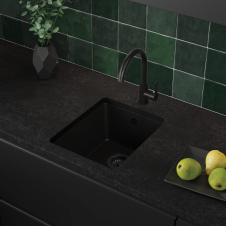 Garnet 40 Simple - Egymedencés aláépíthető gránit konyhai mosogató csepegtető nélkül