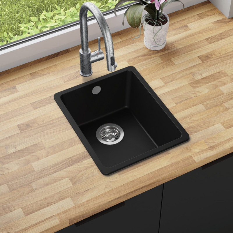 Garnet 40 Simple Thin - Egymedencés gránit konyhai mosogató csepegtető nélkül