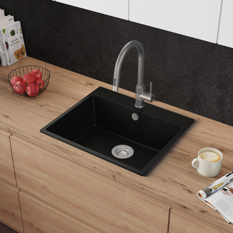Einbecken Granitspüle ohne Abtropffläche Amber 60