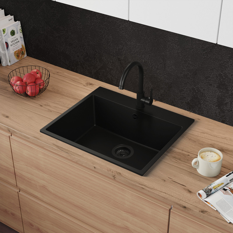 Einbecken Granitspüle ohne Abtropffläche Amber 60