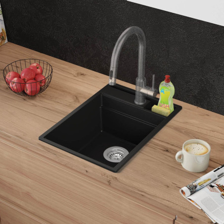 Multifunktional Einbecken Granitspüle ohne Abtropffläche Rubin 40 Clean Zone Two Levels - mit Platz für Zubehör