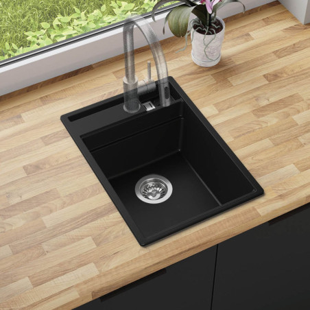 Multifunktional Einbecken Granitspüle ohne Abtropffläche Rubin 40 Clean Zone Two Levels - mit Platz für Zubehör