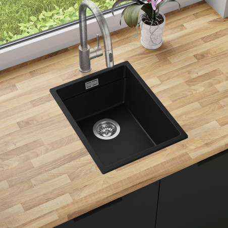 Multifunktional Einbecken Granitspüle ohne Abtropffläche Coral 40 Low Level Thin