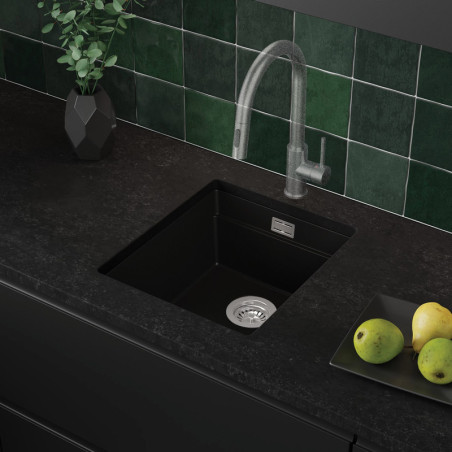 Multifunktional Einbecken Granit-Unterbauspüle ohne Abtropffläche Coral 45 Low Level