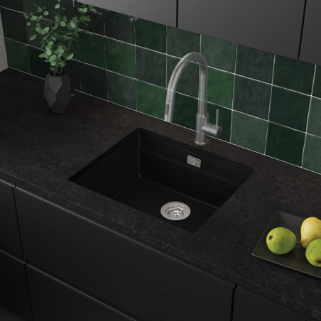 Multifunktional Einbecken Granit-Unterbauspüle ohne Abtropffläche Coral 60 Low Level