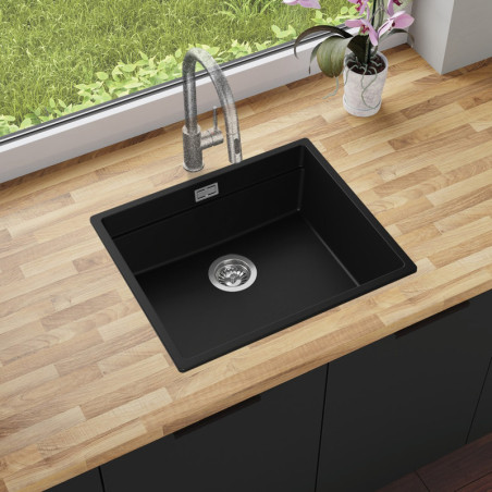 Multifunktional Einbecken Granitspüle ohne Abtropffläche Coral 60 Low Level Thin