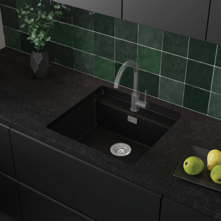 Multifunktional Einbecken Granit-Unterbauspüle ohne Abtropffläche Sodalite 60 Lower - mit Platz für Zubehör