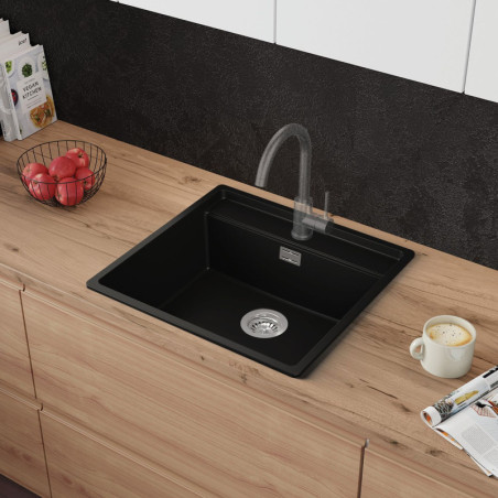Multifunktional Einbecken Granitspüle ohne Abtropffläche Sodalite 60 Lower Inset - mit Platz für Zubehör