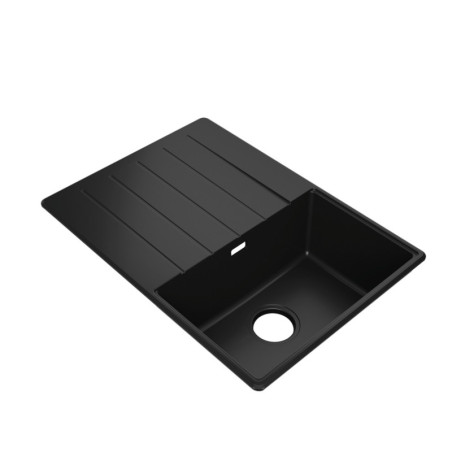 Einbecken Granitspüle mit Abtropffläche Ametyst 700-40 High Level