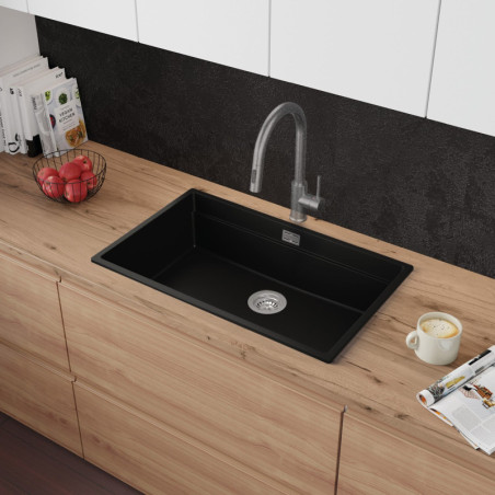 Multifunktional Einbecken Granitspüle ohne Abtropffläche Coral 80 Low Level Thin