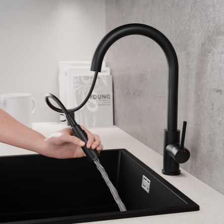 Küchenarmatur mit ausziehbarem Auslauf - Diamond 901